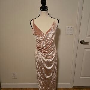 Area Blush Pink Wrap Dress